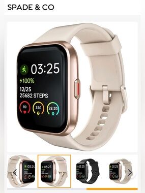 Spade & Co Rose Gold Health Smartwatch